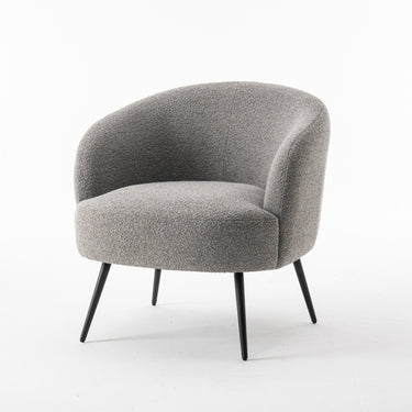 Fauteuil Laura - Bouclé Staalgrijs