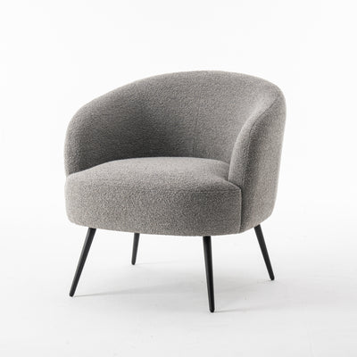 Fauteuil Laura - Bouclé Staalgrijs