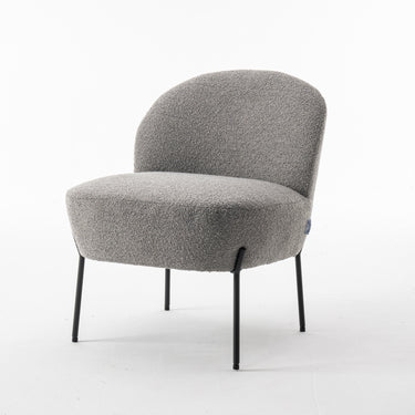 Fauteuil Baudin - Bouclé Staalgrijs