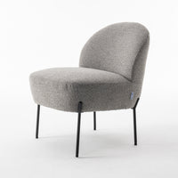 RV Design Fauteuil Baudin - Bouclé Staalgrijs