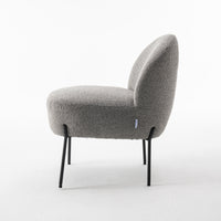 RV Design Fauteuil Baudin - Bouclé Staalgrijs - Mooier Thuis