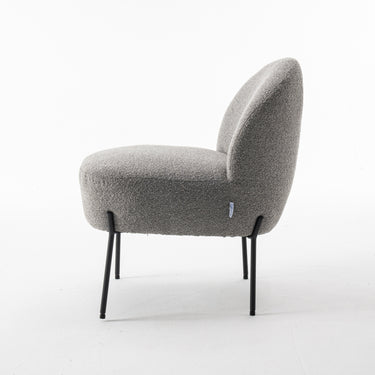 Fauteuil Baudin - Bouclé Staalgrijs