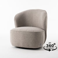 Draaifauteuil Sammy - Bouclé Naturel - Mooier Thuis