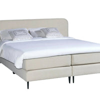 Mörgenn Luxe Bouclé Teddy Boxspring 140×210 cm - Beige