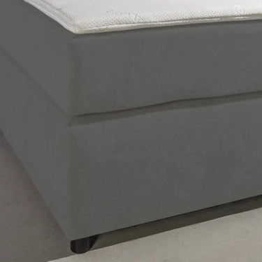 Parga Luxe Boxspringbett in Lederoptik 200×200 Anthrazit