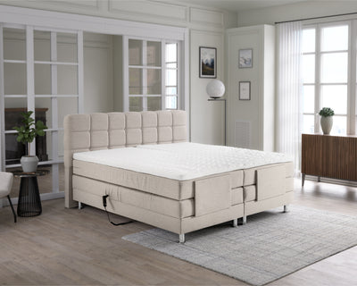Elektrische Boxspring Arizona Beige – 140x200 cm