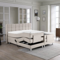 Elektrische Boxspring Arizona Beige – 140x200 cm