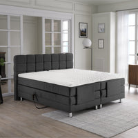 Elektrische Boxspring Arizona Antraciet – 140x200 cm