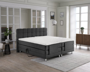 Elektrische Boxspring Arizona Antraciet – 160x200 cm