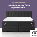 Topdekmatras Twin Motion Lavendel Traagschuim – 80x200 cm - wit - Mooier Thuis