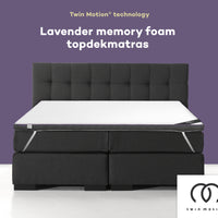 Topdekmatras Twin Motion Lavendel Traagschuim – 80x200 cm