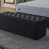 Dekenkist Ashley Antraciet - velvet en houtmateriaal - Mooier Thuis