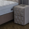 Nachtkastje Ashley Beige - velvet - Mooier Thuis