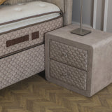 Nachtkastje Monte Carlo Taupe - vierkant - Mooier Thuis