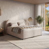 Opbergboxspring Arcus Beige – 140x200 cm