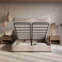 Opbergboxspring Arcus Beige – 140x200 cm