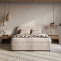 Opbergboxspring Arcus Beige – 180x200 cm