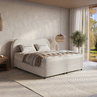 Opbergboxspring Arcus Gebroken Wit – 140x200 cm