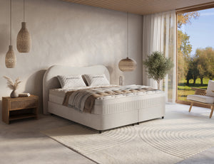 Opbergboxspring Arcus Gebroken Wit – 140x200 cm