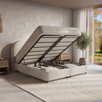 Opbergboxspring Arcus Gebroken Wit – 140x200 cm