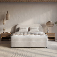 Opbergboxspring Arcus Gebroken Wit – 140x200 cm