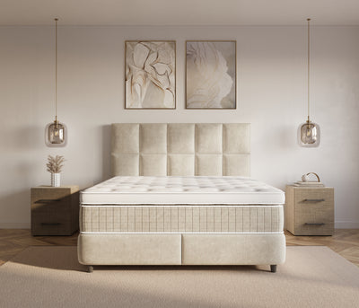 Opbergboxspring Neroli Beige – 180x210 cm