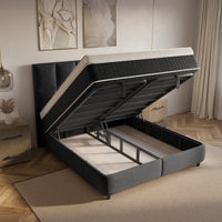 Opbergboxspring Neroli Zwart – 180x210 cm