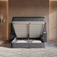 Opbergboxspring Cresta XL Antraciet – 160x200 cm – Incl. 2 Nachtkastjes