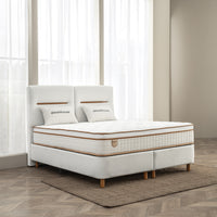 Opbergboxspring Oakline Beige – 140x200 cm