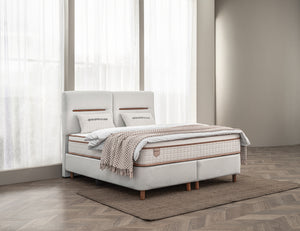 Opbergboxspring Oakline Beige – 180x200 cm