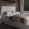 Nachtkastje Vento Beige - chenille en houtmateriaal - Mooier Thuis