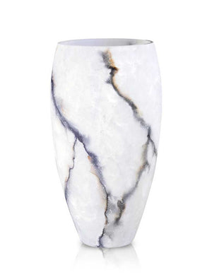 Terroso Vaas Ice - Mat Marmerglas - 38 cm