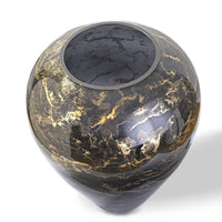 Terroso Vaas Zwart-Goud - Marmerglas - 33 cm