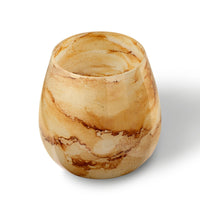 Terroso Vaas Warm Wit - Marmerglas - 25 cm