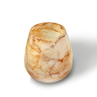 Terroso Vaas Warm Wit - Marmerglas - 21 cm