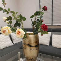 Terroso Vaas Goud - Marmerglas - 38 cm