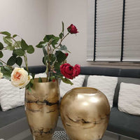 Terroso Vaas Goud - Marmerglas - 33 cm