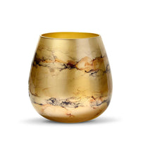 Terroso Vaas Goud - Marmerglas - 25 cm
