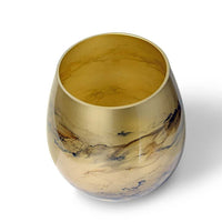 Terroso Vaas Goud - Marmerglas - 25 cm