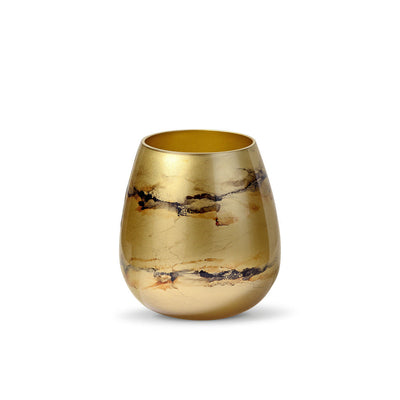 Terroso Vaas Goud - Marmerglas - 21 cm
