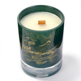 Terroso Geurkaars Groen - Marmerglas - 11 cm - groen en goud - Mooier Thuis