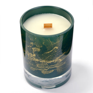 Terroso Geurkaars Groen - Marmerglas - 11 cm