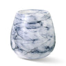 Terroso Vaas Arctic - Marmerglas - 25 cm - blauw en wit - Mooier Thuis