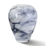 Terroso Vaas Arctic - Marmerglas - 27 cm - blauw en wit - Mooier Thuis