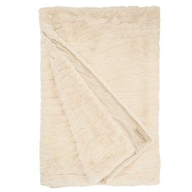 Winterhome luxe imitatiebont deken Fennec Ivory
