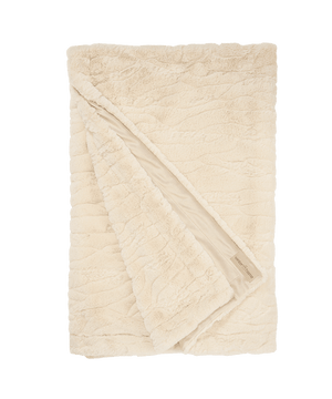 Winterhome Luxus-Kunstpelzdecke Fennec Ivory