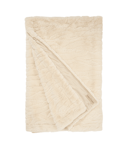 Winterhome luxe imitatiebont deken Fennec Ivory