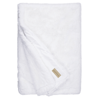Winterhome luxe imitatiebont deken Guanaco White - Mooier Thuis