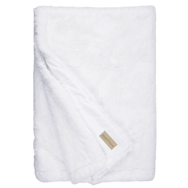 Winterhome luxe imitatiebont deken Guanaco White