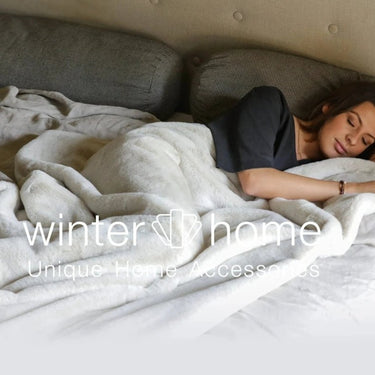 Winterhome luxe imitatiebont deken Guanaco Butter